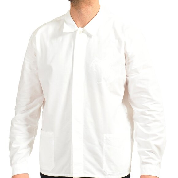 Scuderia Ferrari Men's White Organic Cotton Long Sleeve Shirt US L IT 52